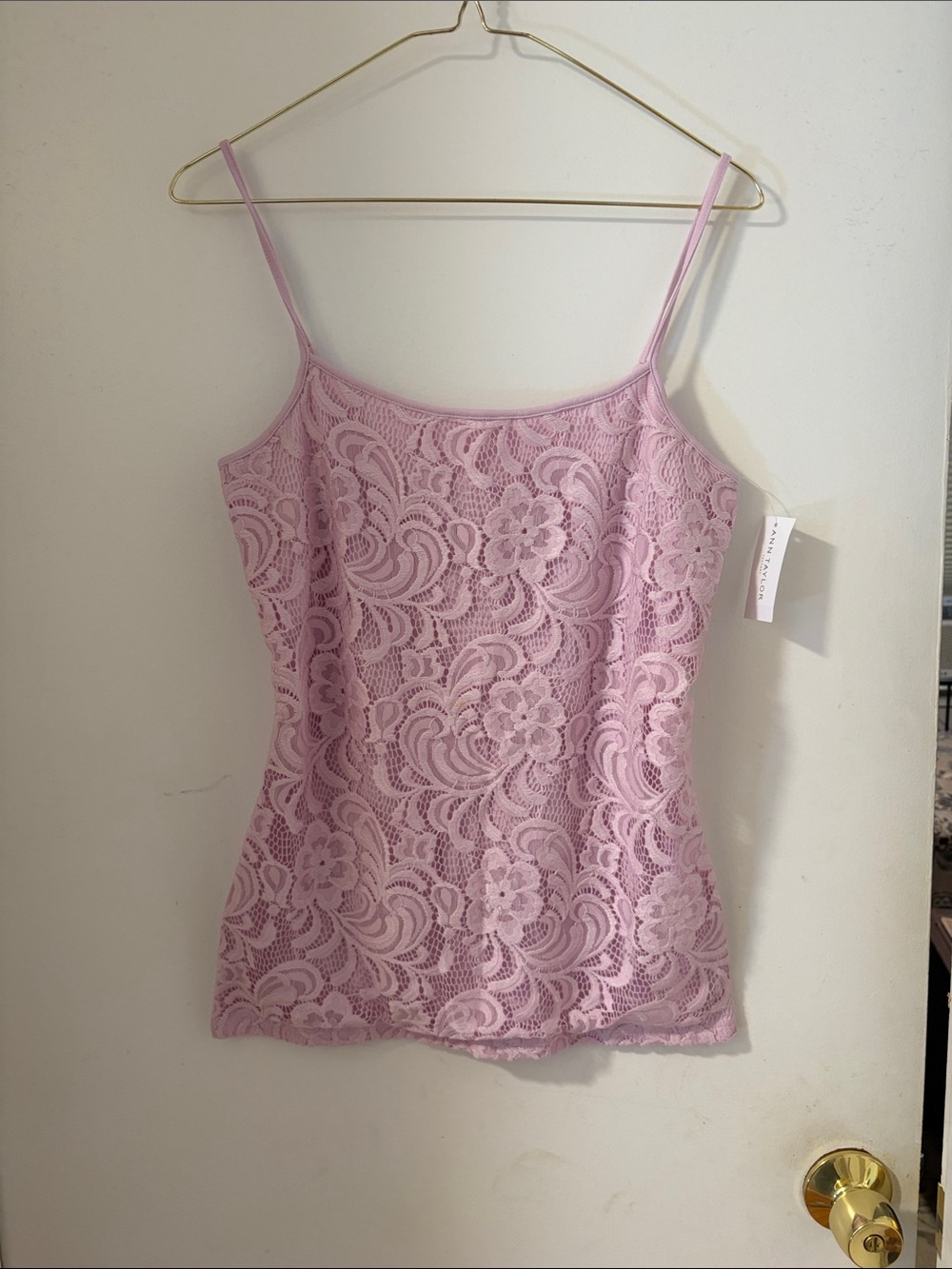 Ann Taylor Floral Lace Camisole - Light Pink